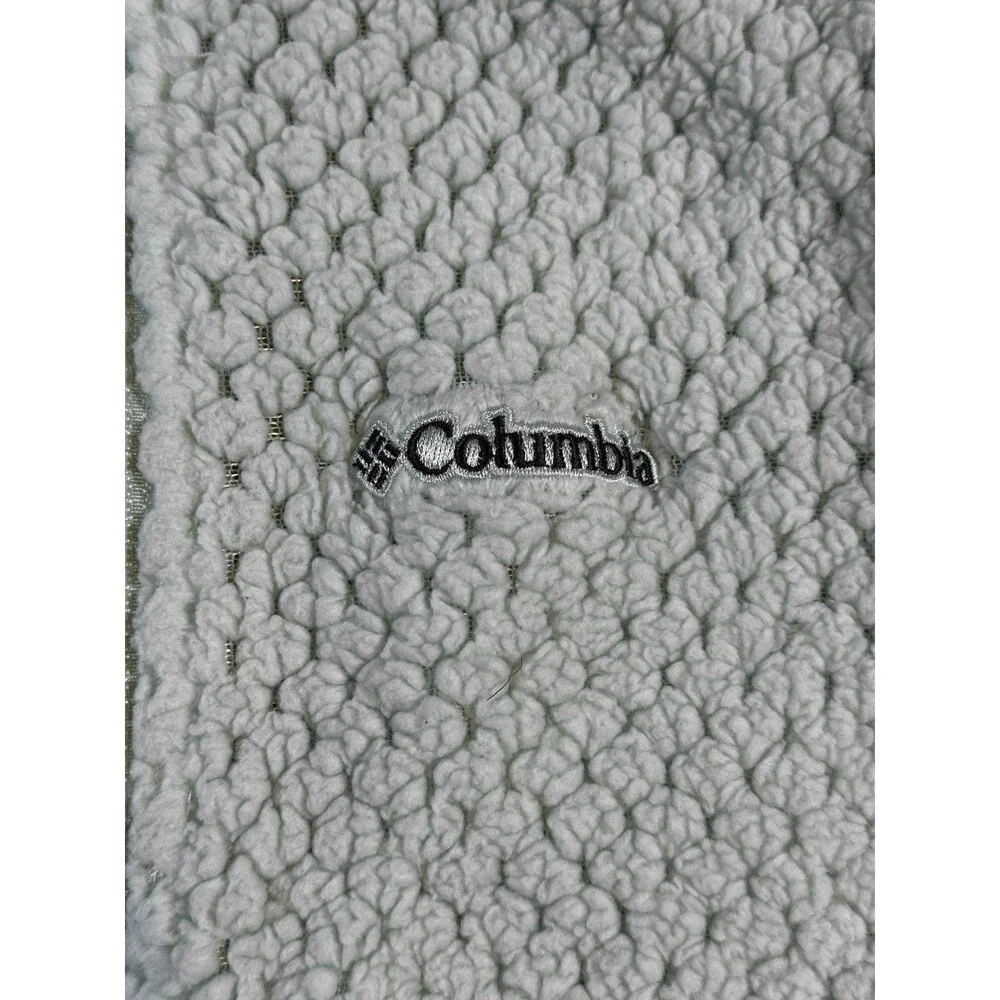 Girl’s Columbia Fire Side Sherpa Jacket Size XS (6/6X) Full Zip Light Mint Green